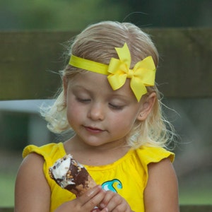 Yellow Bow Headband, Yellow Baby Headband, Yellow Hair Clip, Spring Bow Headband, Toddler  Headband, Yellow Hair Bow, Yellow Accessories