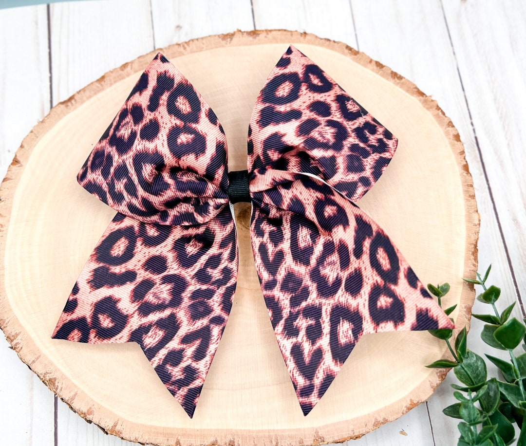 Leopard Hair Bow, Rainbow Leopard Bow, Leopard Cheer Bow, Cheetah Hair Bow, Cheetah Cheer Bow
