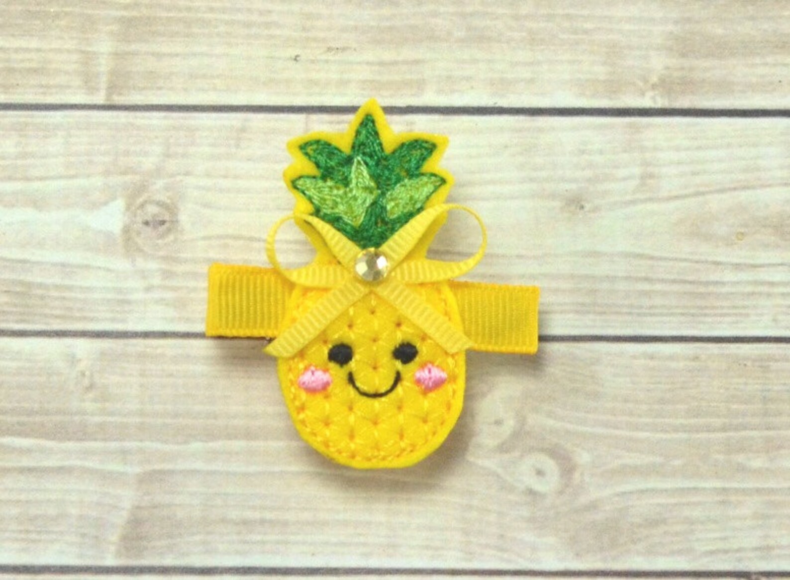 Pineapple Hair Clip Pineapple Clip Pineapple Bow Pineapple Etsy