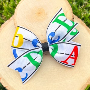 Alphabet Bow, School Hair Bows For Girls, School Bows, Back To School Hair Bows, ABC Hair Bow, School Hairbows, Alphabet Hairbows
