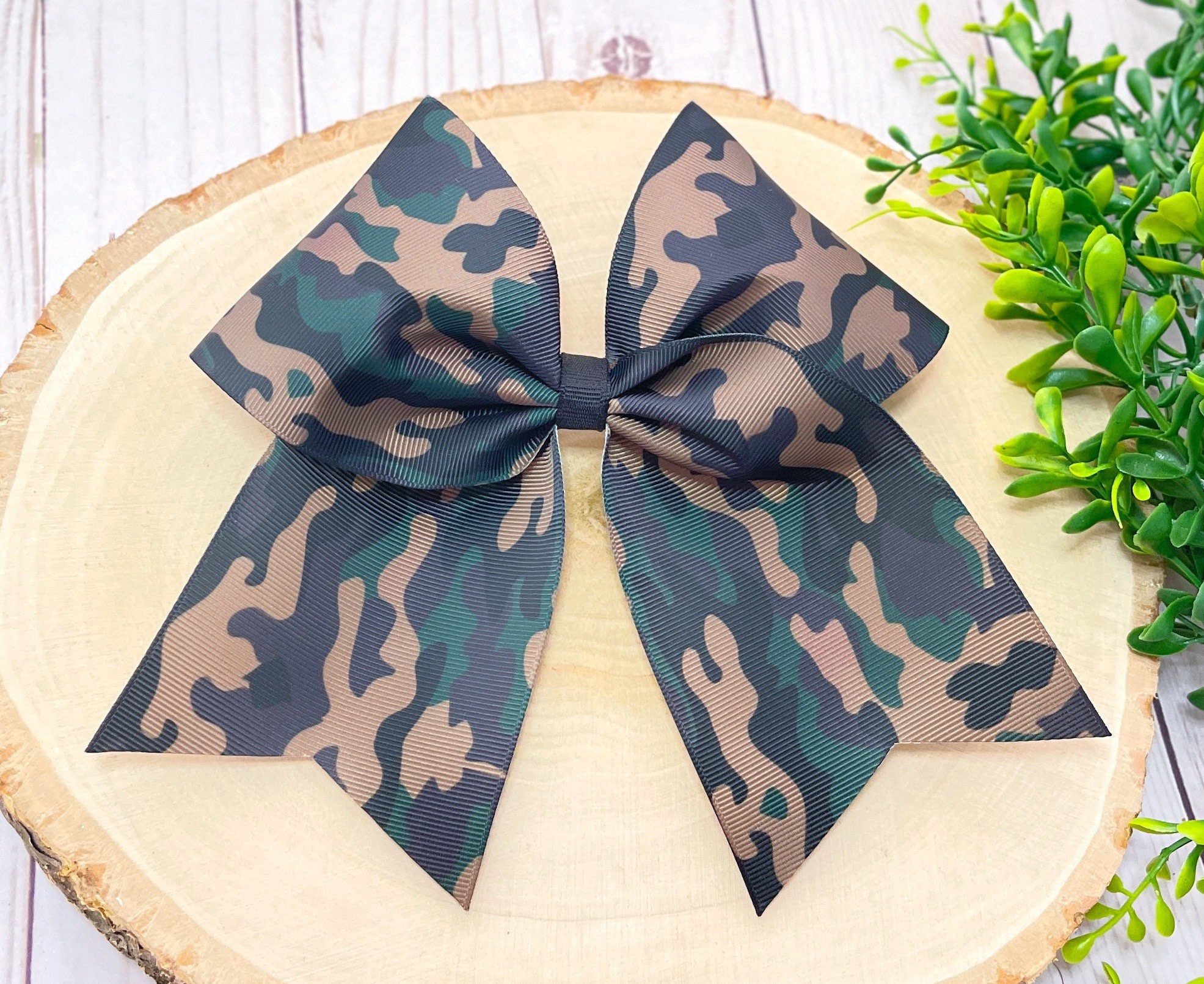 Camo Hair Bows Camouflage Hair Bows Camo Cheer Bows Etsy