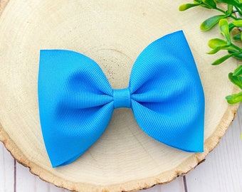 Electric Blue Bow, Neon Blue Bow, Neon Blue Hair Bow, Neon Blue Cheer Bow, Electric Blue Cheer Bow, Tailless Bow, Neon Cheer Bow