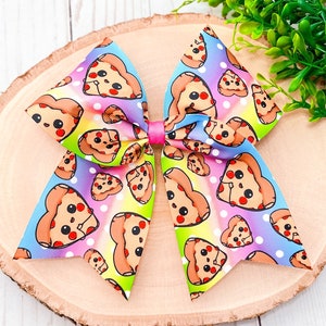 Pizza Hair Bow, Pizza Hair Clip, Pizza Accessories, I Love Pizza Bow, Pizza Cheer Bow, Pizza Party Bow, Pizza Bow