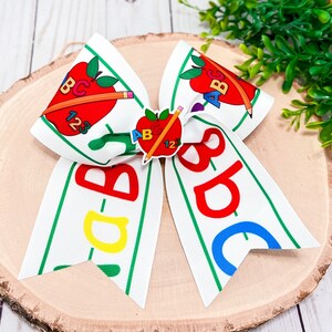 Alphabet Bow, School Hair Bows For Girls, School Bows, Back To School Hair Bows, ABC Hair Bow, School Hairbows, Alphabet Hairbows