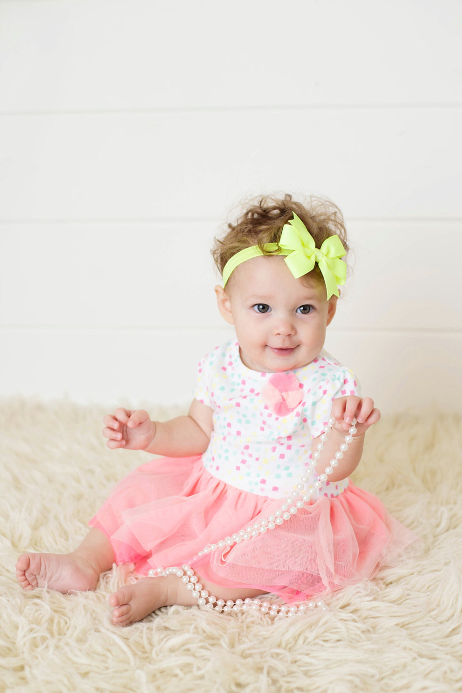 NB Mustard Yellow Bow Headband - Her Sey main image 1