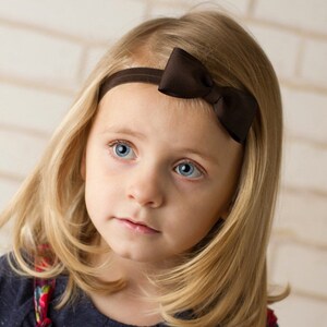Brown Headband, Brown Bow Headband, Fall Headband, Bow Headband, Brown Hair Bow, Thanksgiving Headband, Newborn Headband, Photo Prop Bow
