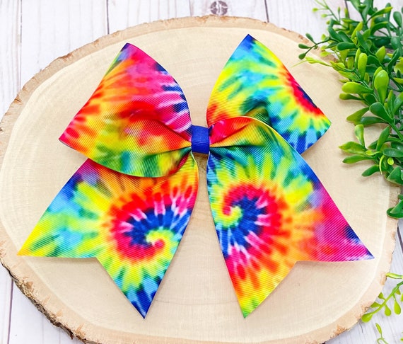 tie dye cheer bow