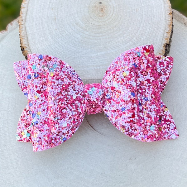 Glitter Hair Bow Etsy