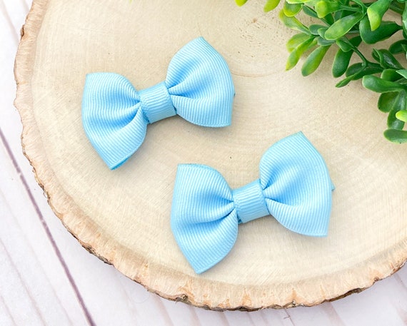 Baby Blue Pigtail Bows Small Baby Blue Bows Small Baby Blue - Etsy