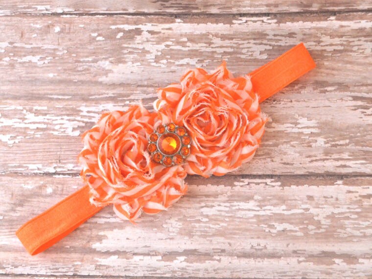 Orange Flower Headband Thanksgiving Headband Fall Headband | Etsy