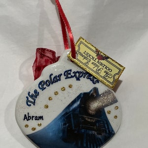 Polar express personalized double sided ornament