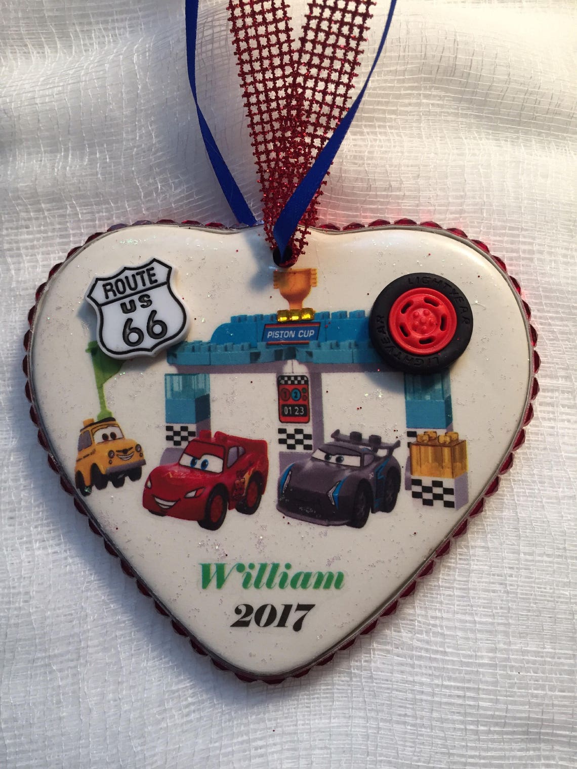 Disney CARS Personalized Christmas Ornament Etsy