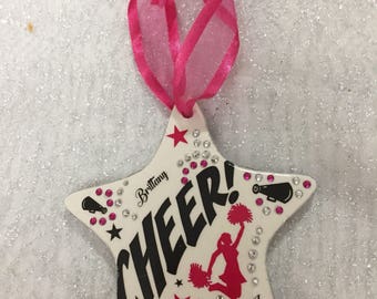 Cheerleading personalized ornament 2- sided