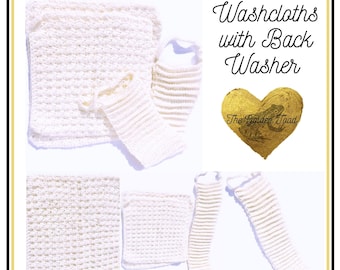 Washcloths Back Washer  ~ 5 Piece Set