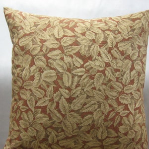 Contemporary leaves print decorative pillow cover-18&quot;x 18&quot; gorgeous vintage cotton fabric, Teflon material throw pillow, plus made in U.S.A
