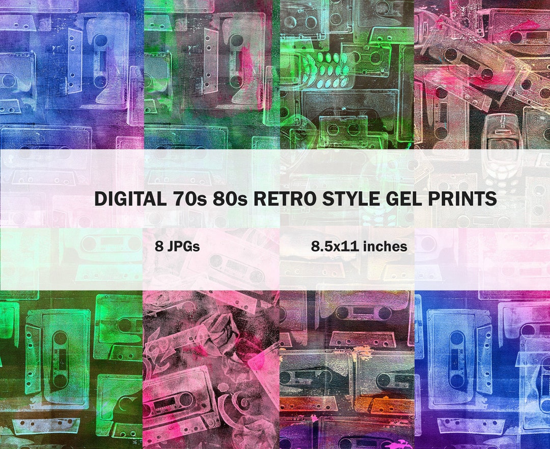 Digital Retro 70s 80s Style Gel Prints - Etsy