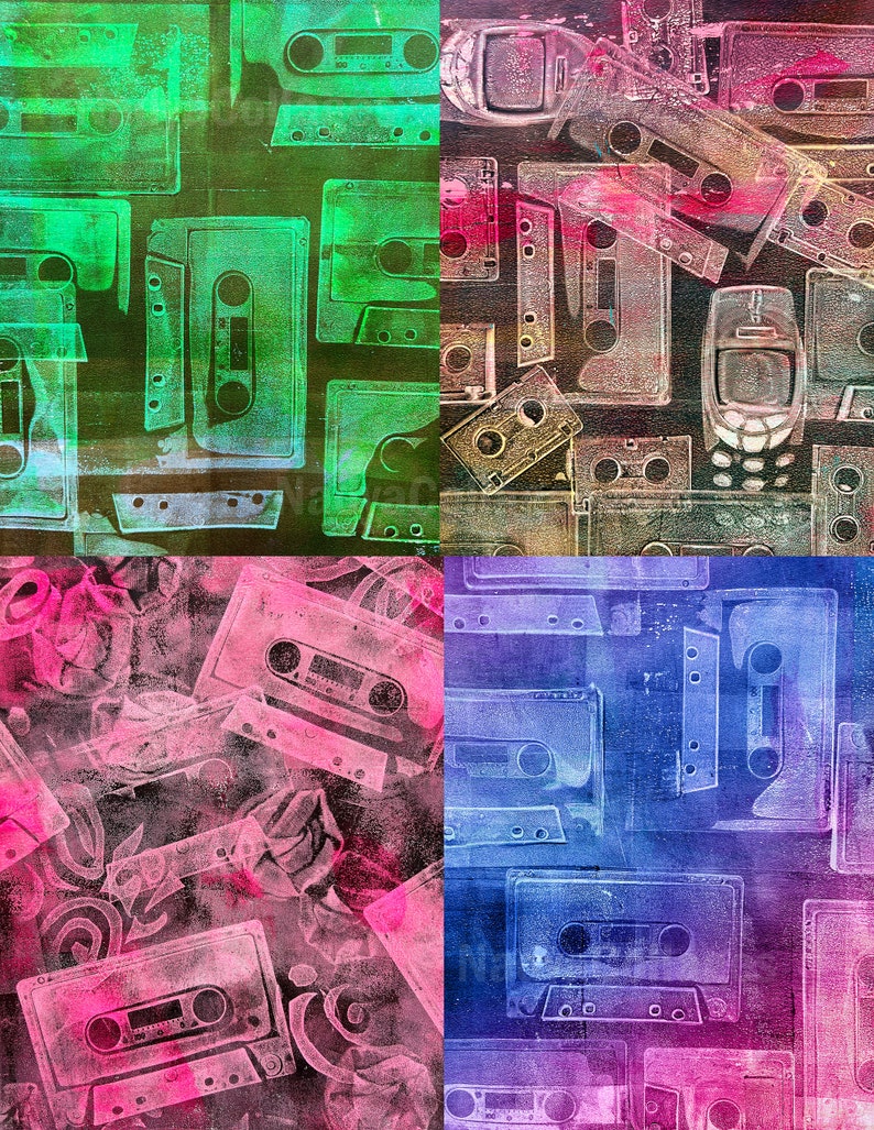 Digital Retro 70s 80s Style Gel Prints Etsy