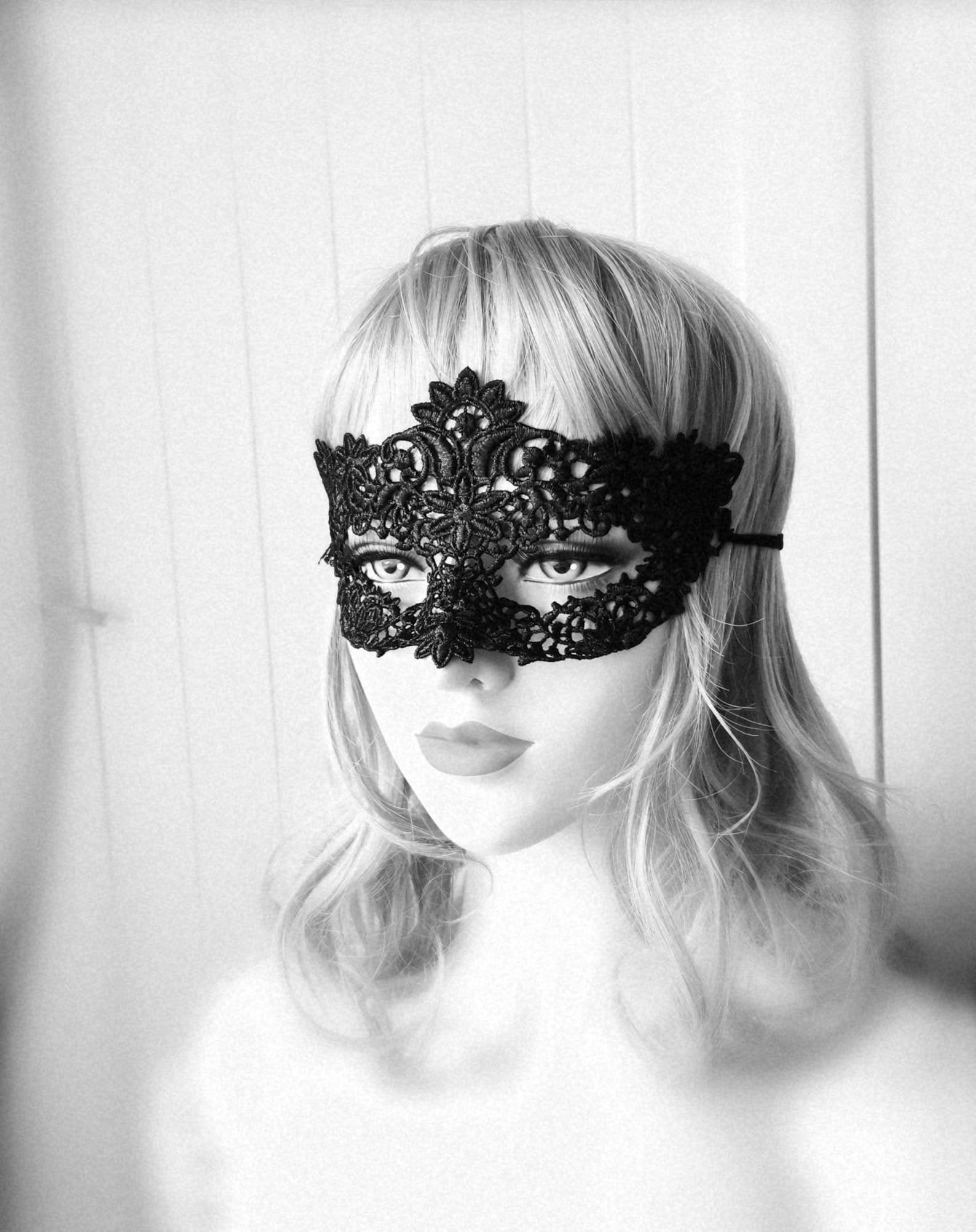 Queen Floral Black Lace Eye Mask Halloween Masquerade Ball Etsy