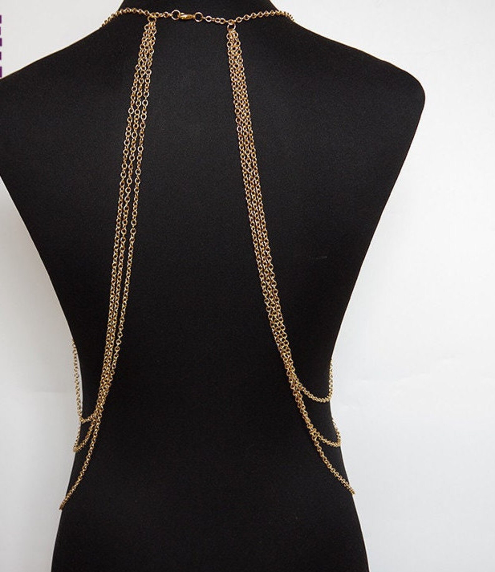 Sale Body Chain Large Gold Chain Vest Statement Body Jewelry / Etsy