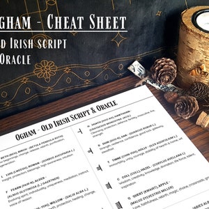 Ogham Cheat Sheets