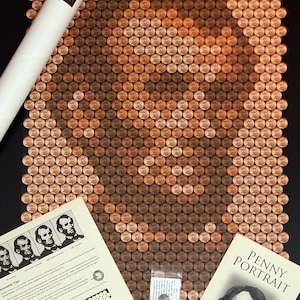 Abraham Lincoln Penny Portrait Kit - Unique DIY Craft Wall Art