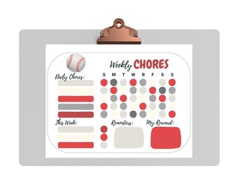 Baseball Aufgaben Diagramm, Aufgaben Diagramm für Kinder, Kinder Aufgaben, Kinder Aufgaben Diagramm, Verantwortung Diagramm, Aufgaben Diagramm druckbar, Aufkleber Diagramm, PDF