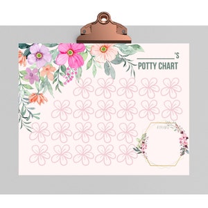 Bloemen onbenullige grafiek, meisje onbenullige grafiek, zindelijkheidstraining afdrukbaar, bloemenkaart, bloemen onbenullige grafiek, meisje beloning grafiek, bloem beloning grafiek
