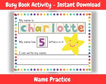 Name Writing Practice, Learning Binder, Handwriting Practice, Homeschool Learning, Toddler Activities, Preschool Worksheets, Quiet Book Page