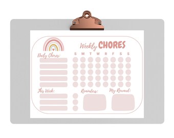 Tabla de tareas para niños, Tareas para niños, Tabla de tareas para niños, Tabla de responsabilidad, Tabla de tareas imprimible, Tabla de tareas Boho, Tabla de tareas para adultos, PDF