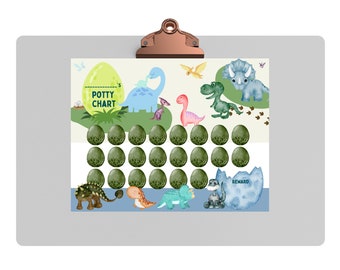 Dinosaur Reward Chart, Dinosaur Potty Chart, Dinosaur Behavior Chart, Potty Chart for a boy, boy Potty Chart, Printable Reward Chart