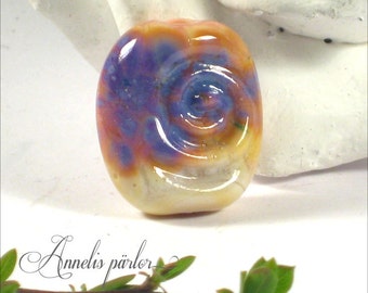 Handgewickelte Glasperle fokale, Artisan Lampwork Perlen, Rocailles, schwedische Glas Handwerk, SRA