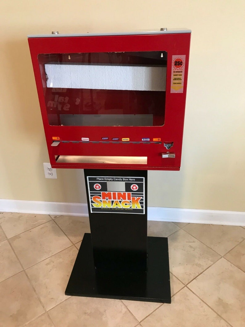 Vintage Mini Snacks 25 cent Candy Bar Vending Machine Etsy