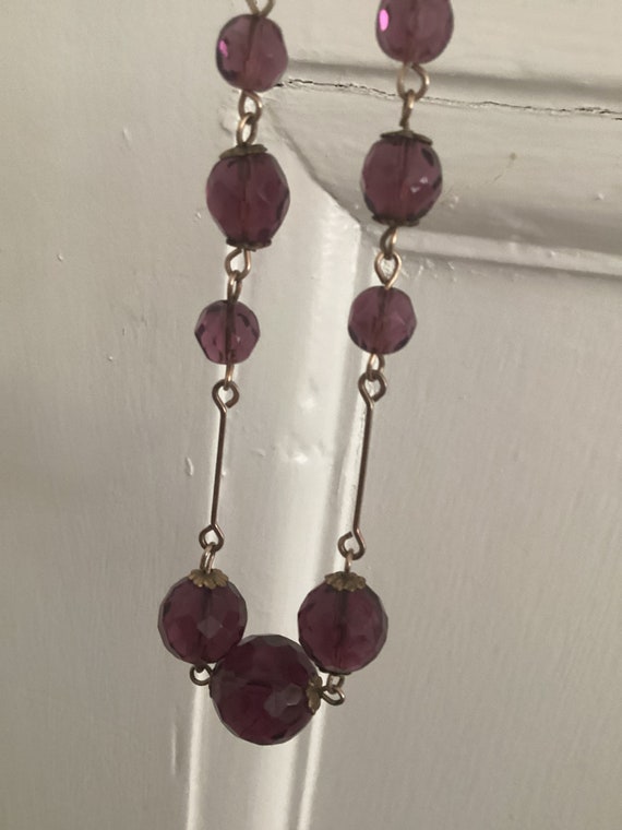 Beautiful Antique Bohemian rolled gold amethyst g… - image 8