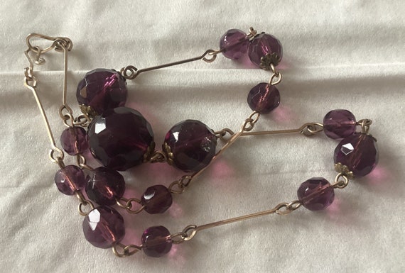 Beautiful Antique Bohemian rolled gold amethyst g… - image 5