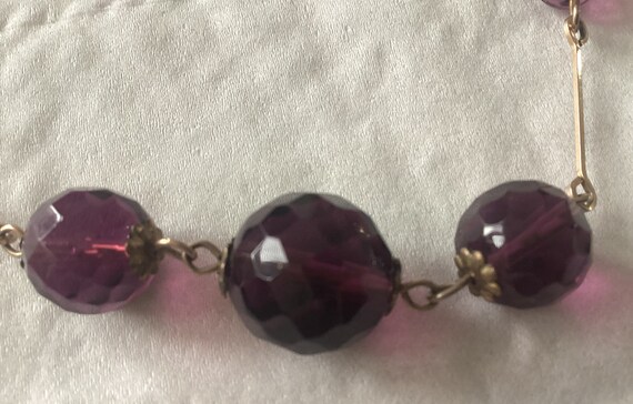 Beautiful Antique Bohemian rolled gold amethyst g… - image 4