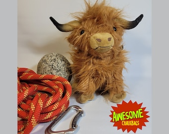 Highland Cow Rock Climbing Chalk Bag