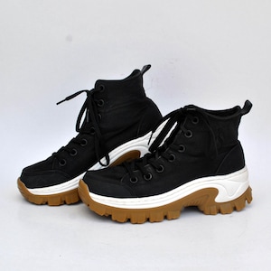 vintage skechers chunky sneakers shoes suede leather hi tops shoes womens 90s goth rock black Walking Hiking platform size EU 37 uk 4 us 6