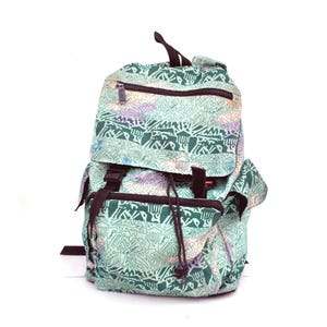 Zaino con fantasia vintage / Zaino con stampa astratta retrò anni '90 / Zaino streetwear Y2K / Zaino da viaggio unisex