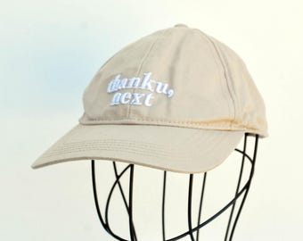 NOBU Embroidered Dad Hat: Beige Cotton Twill Baseball Cap - Etsy
