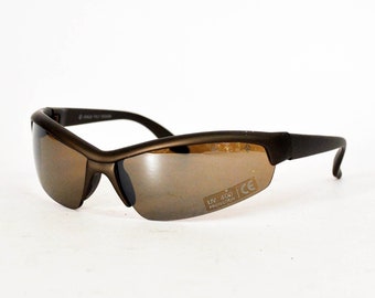 Wraparound Sport Sunglasses | Brown Sunglasses | Y2K Athletic Shades | Unisex Outdoor Sunglasses | Vintage Style