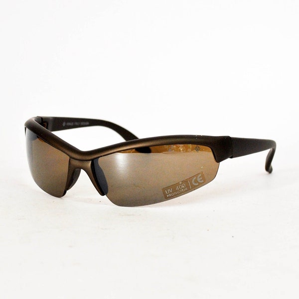 Wraparound Sport Sunglasses | Brown Sunglasses | Y2K Athletic Shades | Unisex Outdoor Sunglasses | Vintage Style