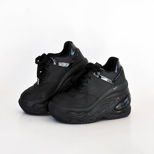 vintage y2k platform shoes vintage size EU 39 uk 6 us 8 sneakers black platform boots cosplay 90s platforms womens platform womens shoes