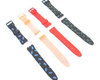 Lote de correas de reloj estilo vintage / Correas de plástico coloridas / Accesorios para relojes de pulsera retro Y2K