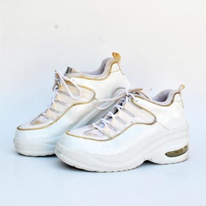 platform shoes vintage sneakers white platform size eu 37 us 5 uk 4 leather white shoes 90s platforms womens platform high fashion shoes