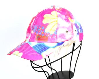 Vintage Arlin Pink Parachute Tie-dye Cap Hat OSFA Made in  display picture 1