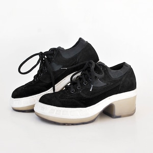 y2k platform shoes black sneakers size eu 37 uk 4 us 6 platforms 90s platforms buffalo boots vintage womens platform wermacht leather shoes