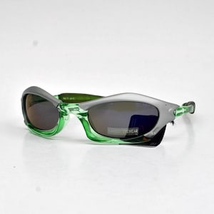 matrix rave sunglasses sport Green silver Clear round sun glasses vintage retro eye wear 90s round alien y2k club unisex steampunk festival