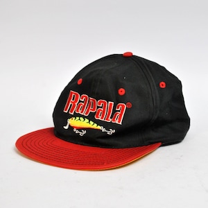 Fishermans Black Red Hat Vintage Clothes Street Festival Cap Hat Strapback Rapala  Hat Hip Hop Flat Brim Sun Cap Unisex Gift Baseball 