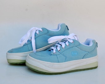 Vintage Rainbow Platforms 1990s Club Kid Tennis Shoes Sugar Lace up Rainbow Platform Shoes 90s Chunky Sneakers Kawaii Y2K Platforms Etsy