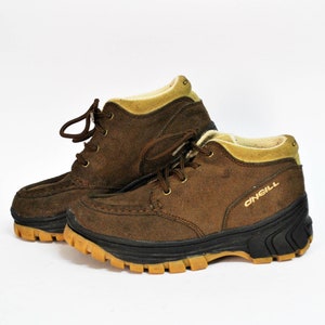 brown leather chunky sneakers womens platform shoes combat oneill work boots mountain size eu 36 uk 3 us 5 winter boots warm vintage shoes